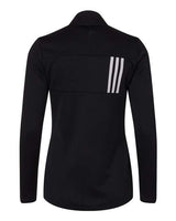 Adidas A483 Women's 3-Stripes Double Knit Full-Zip #color_Black/ Grey Two