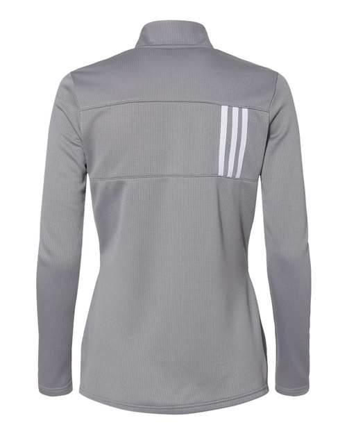 Adidas A483 Women's 3-Stripes Double Knit Full-Zip #color_Grey Three/ White