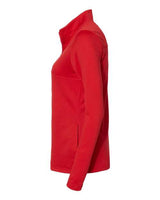 Adidas A483 Women's 3-Stripes Double Knit Full-Zip #color_Team Collegiate Red/ Grey Two