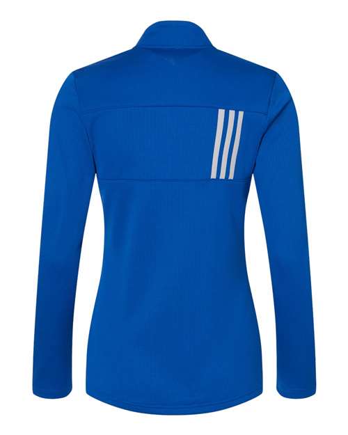 Adidas A483 Women's 3-Stripes Double Knit Full-Zip #color_Team Royal/ Grey Two