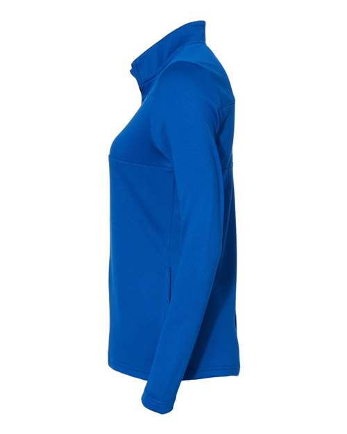 Adidas A483 Women's 3-Stripes Double Knit Full-Zip #color_Team Royal/ Grey Two