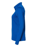 Adidas A483 Women's 3-Stripes Double Knit Full-Zip #color_Team Royal/ Grey Two