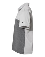 Adidas A508 Heathered Colorblocked 3-Stripes Polo #color_Grey Two Heather/ Black Heather