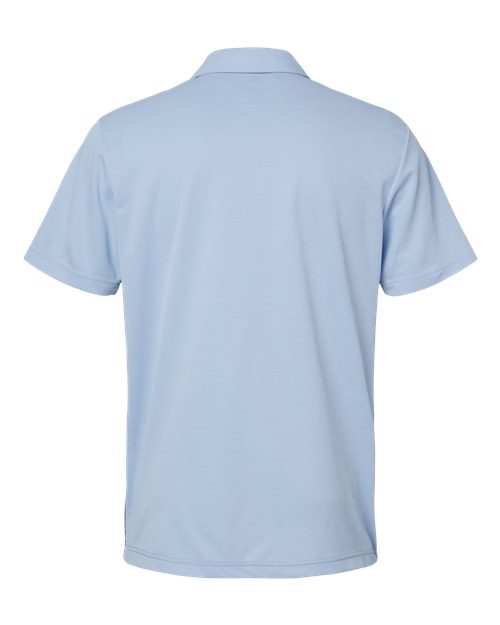 Adidas A508 Heathered Colorblocked 3-Stripes Polo #color_Glow Blue Heather/ Collegiate Navy Heather