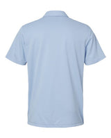 Adidas A508 Heathered Colorblocked 3-Stripes Polo #color_Glow Blue Heather/ Collegiate Navy Heather