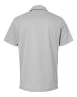 Adidas A508 Heathered Colorblocked 3-Stripes Polo #color_Grey Two Heather/ Collegiate Royal Heather