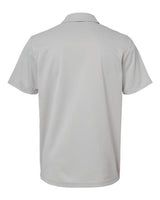 Adidas A508 Heathered Colorblocked 3-Stripes Polo #color_Grey Two Heather/ Hi-Res Coral Heather
