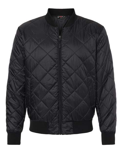 Weatherproof 21752 HeatLast Quilted Packable Bomber #color_Black
