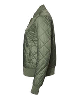 Weatherproof W21752 Women's HeatLast Quilted Packable Bomber #color_Olive Grey
