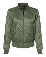 Weatherproof W21752 Women's HeatLast Quilted Packable Bomber #color_Olive Grey