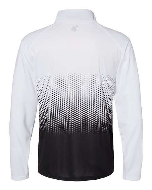 Badger 4222 Hex 2.0 Quarter-Zip Pullover #color_Black
