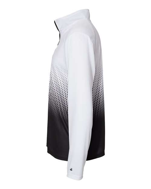 Badger 4222 Hex 2.0 Quarter-Zip Pullover #color_Black