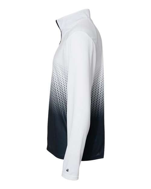 Badger 4222 Hex 2.0 Quarter-Zip Pullover #color_Navy