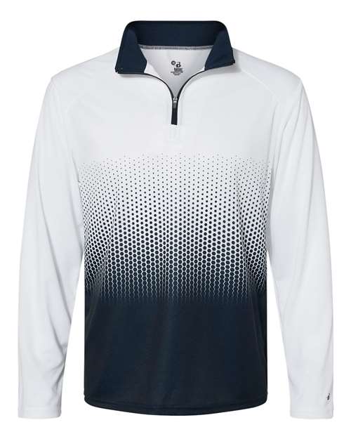 Badger 4222 Hex 2.0 Quarter-Zip Pullover #color_Navy