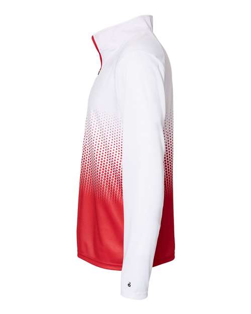 Badger 4222 Hex 2.0 Quarter-Zip Pullover #color_Red