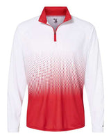 Badger 4222 Hex 2.0 Quarter-Zip Pullover #color_Red
