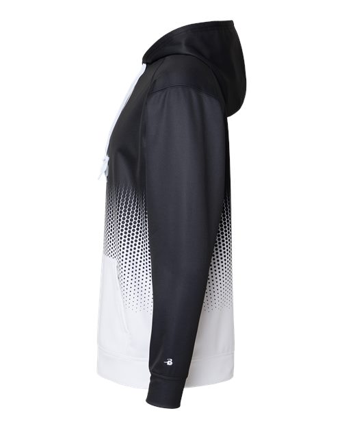 Badger 1404 Hex 2.0 Hooded Sweatshirt #color_Black