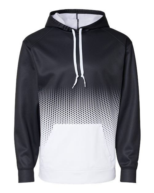 Badger 1404 Hex 2.0 Hooded Sweatshirt #color_Black