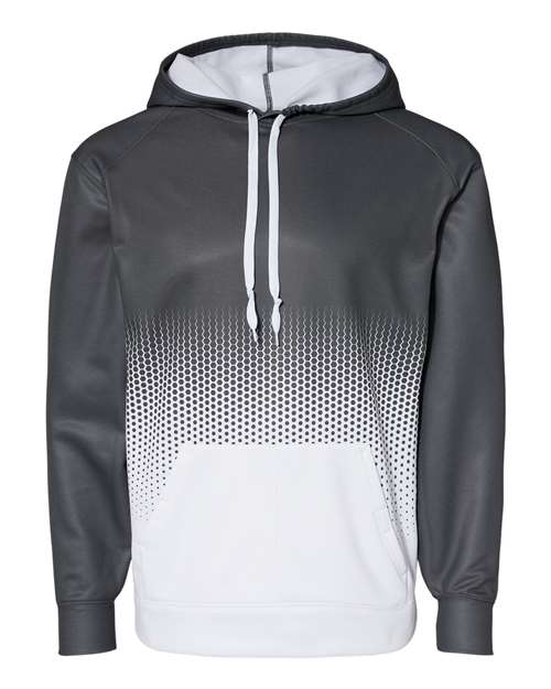 Badger 1404 Hex 2.0 Hooded Sweatshirt #color_Graphite