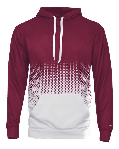 Badger 1404 Hex 2.0 Hooded Sweatshirt #color_Maroon