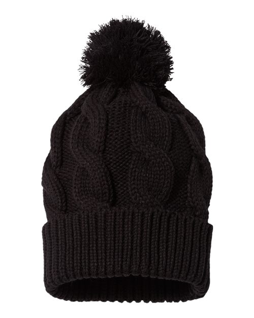 Richardson 141R Chunk Twist Cuffed Beanie #color_Black