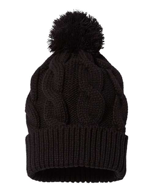 Richardson 141R Chunk Twist Cuffed Beanie #color_Black