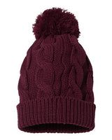 Richardson 141R Chunk Twist Cuffed Beanie #color_Burgundy