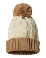 Richardson 141R Chunk Twist Cuffed Beanie #color_Cream/ Mocha
