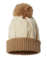 Richardson 141R Chunk Twist Cuffed Beanie #color_Cream/ Mocha