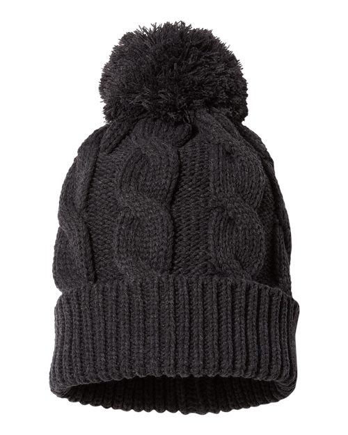 Richardson 141R Chunk Twist Cuffed Beanie #color_Heather Charcoal