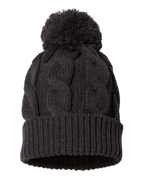 Richardson 141R Chunk Twist Cuffed Beanie #color_Heather Charcoal
