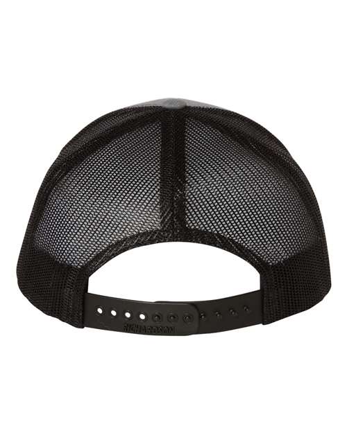 Richardson 112Y Youth Trucker Snapback Cap #color_Heather Grey/ Black