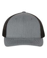 Richardson 112Y Youth Trucker Snapback Cap #color_Heather Grey/ Black