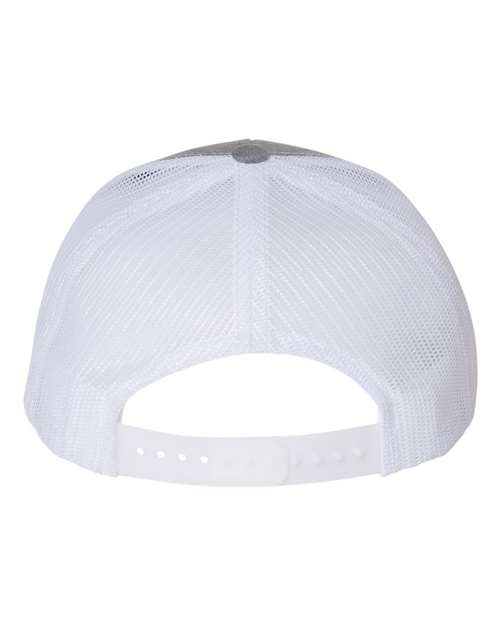 Richardson 112Y Youth Trucker Snapback Cap #color_Heather Grey/ White