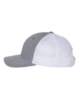 Richardson 112Y Youth Trucker Snapback Cap #color_Heather Grey/ White