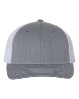 Richardson 112Y Youth Trucker Snapback Cap #color_Heather Grey/ White
