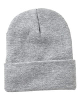 ""Sportsman SP12FL 12" Fleece Lined Cuffed Beanie" #color_Heather Grey"