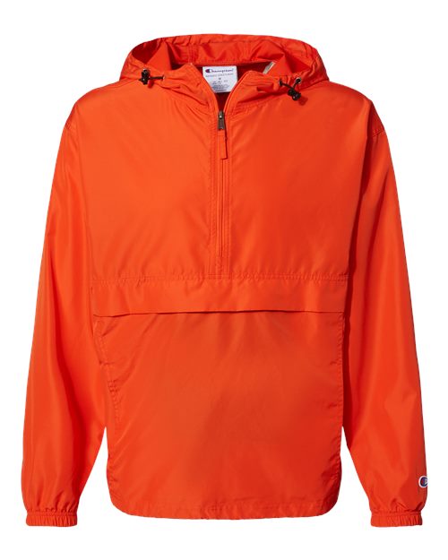 Champion CO200 Adult Packable Anorak 1/4 Zip Jacket #color_ORANGE
