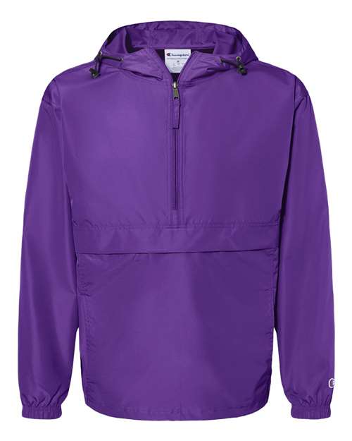 Champion CO200 Adult Packable Anorak 1/4 Zip Jacket #color_RAVENS PURPLE