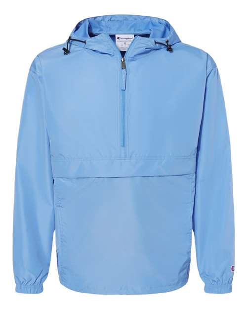 Champion CO200 Adult Packable Anorak 1/4 Zip Jacket #color_LIGHT BLUE