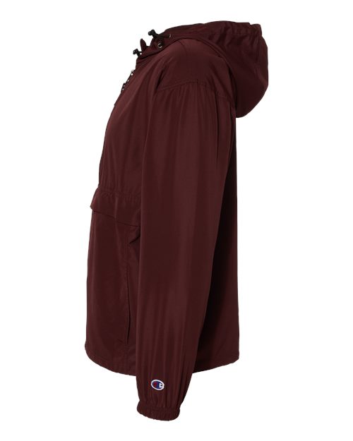 Champion CO200 Adult Packable Anorak 1/4 Zip Jacket #color_MAROON