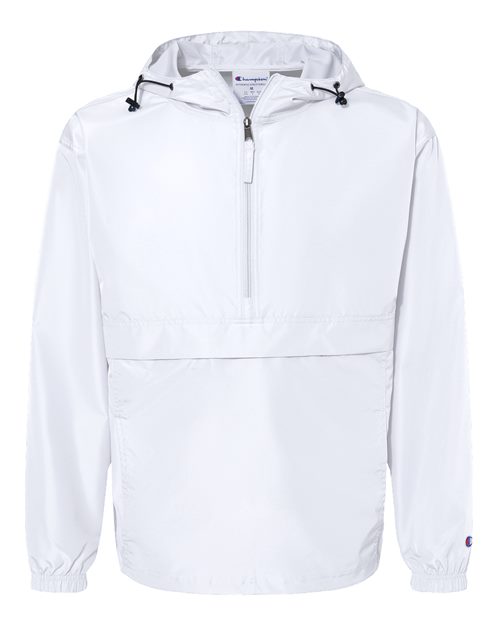Champion CO200 Adult Packable Anorak 1/4 Zip Jacket #color_WHITE