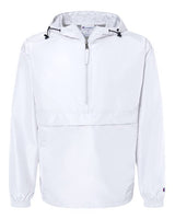Champion CO200 Adult Packable Anorak 1/4 Zip Jacket #color_WHITE