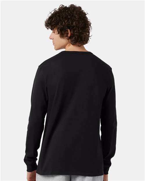 Champion T453 Unisex Heritage Long-Sleeve T-Shirt #color_BLACK
