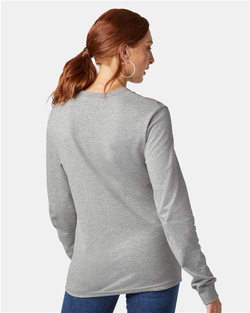 Champion T453 Unisex Heritage Long-Sleeve T-Shirt #color_OXFORD GRAY