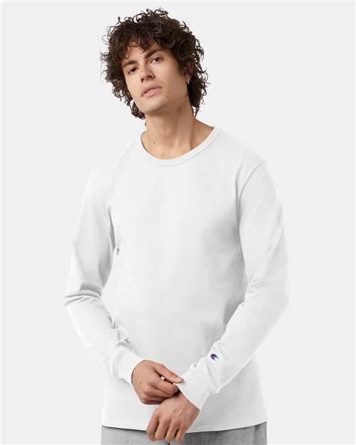 Champion T453 Unisex Heritage Long-Sleeve T-Shirt #color_WHITE