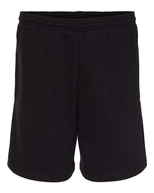 Badger 1207 Athletic Fleece Shorts #color_Black