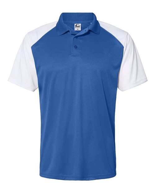 C2 Sport 5903 Sport Polo #color_Royal/ White