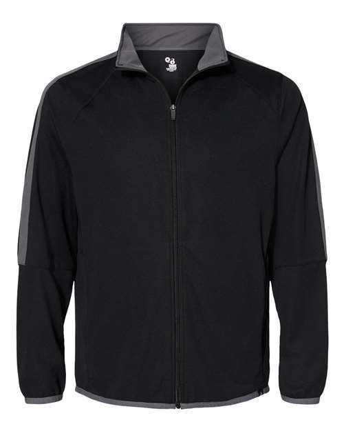 Badger 7721 Blitz Outer-Core Jacket #color_Black/ Graphite