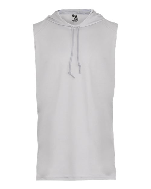 Badger 4108 B-Core Sleeveless Hooded T-Shirt #color_Silver